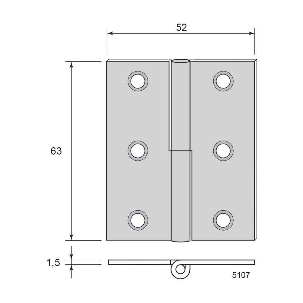 Inner window hinge 5030