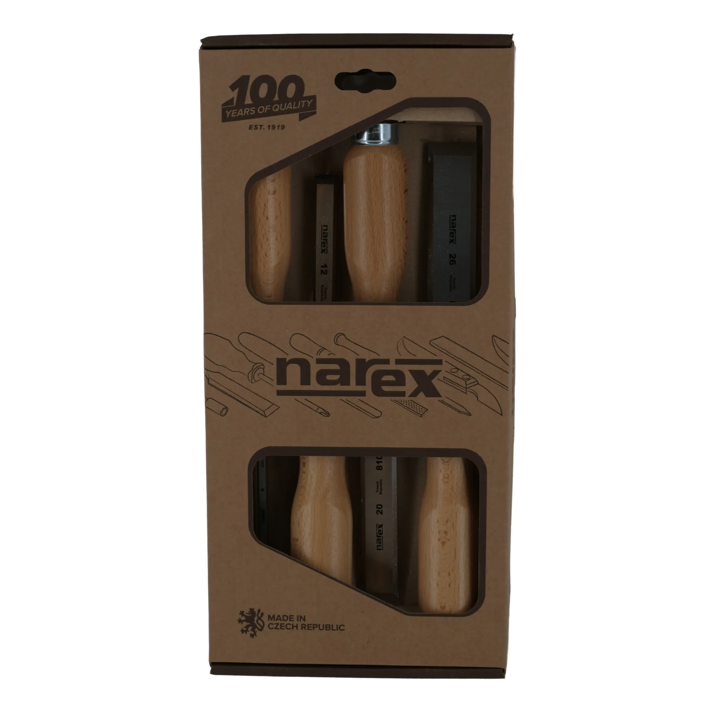 Stämjärn Mäster - Narex (4-pack)