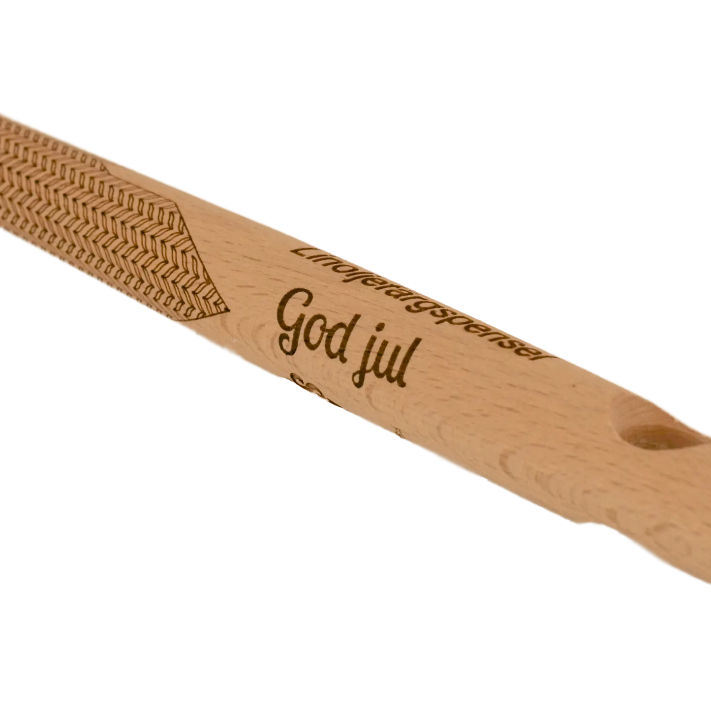 Personalized engraved linseed oil paint brush