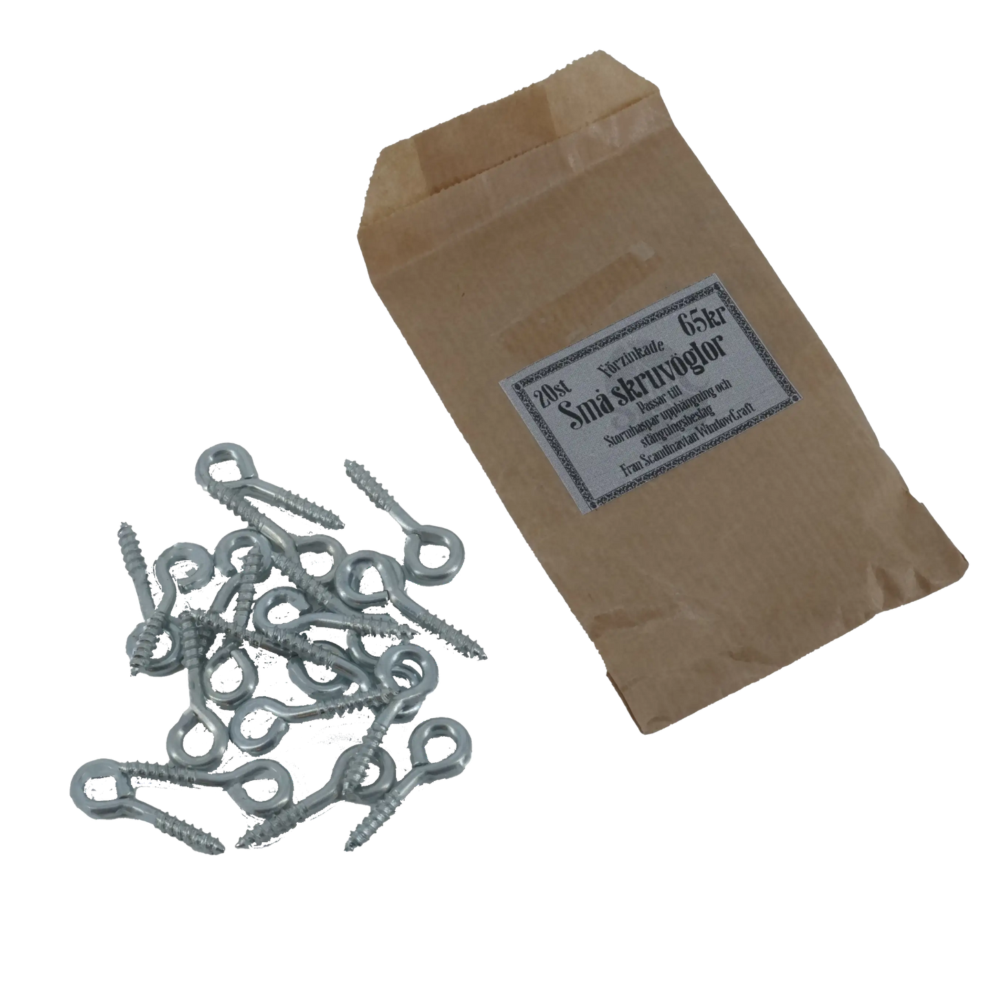 Screw loops 20 small untreated