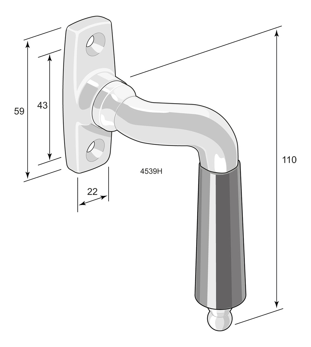 Spanjoletthandtag 4539