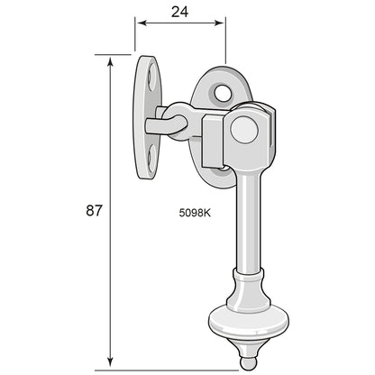 Fönsterlås med hake 5098