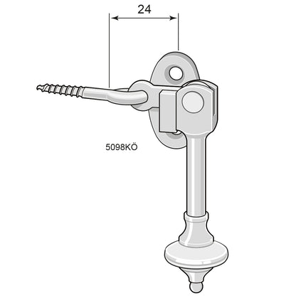 Fönsterlås med hake 5098