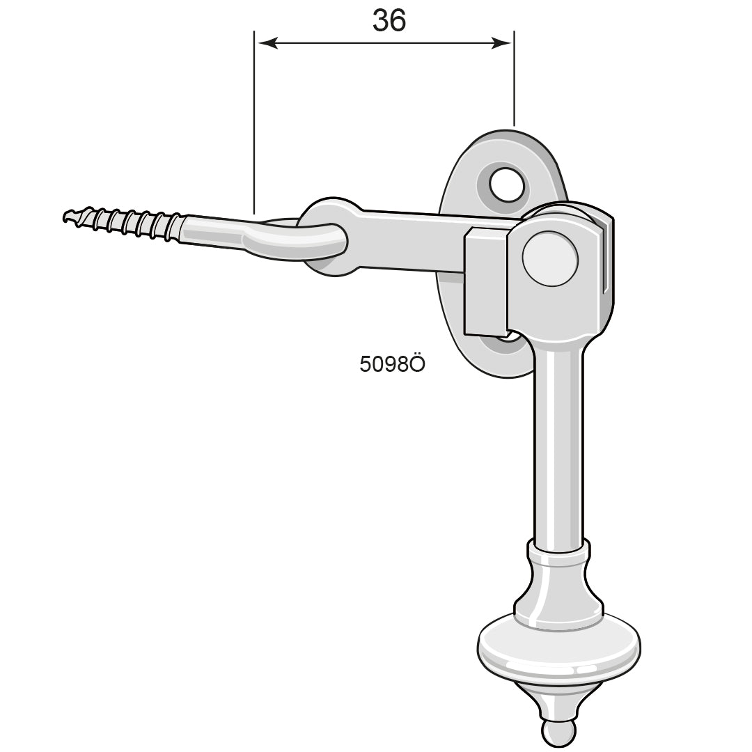 Window lock with catch 5098