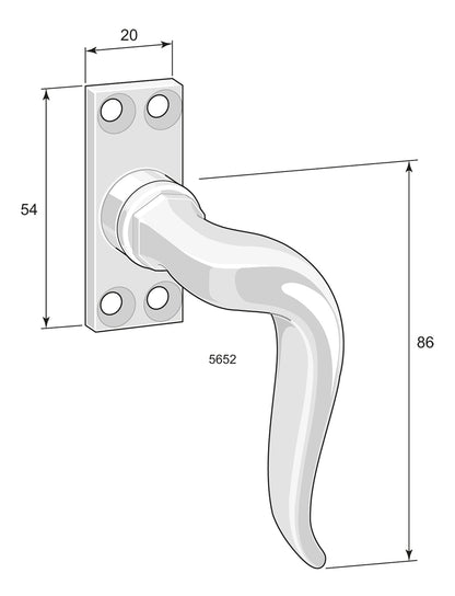 Spanjoletthandtag 5652