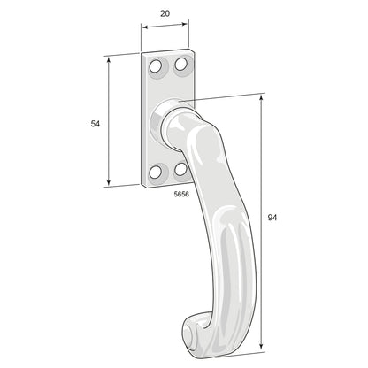 Spanjoletthandtag 5656R