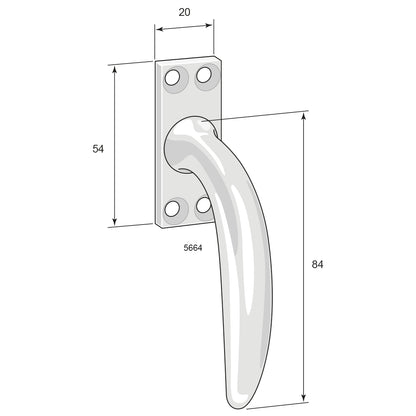 Spanjoletthandtag 5664