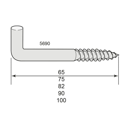 Hook 10mm Untreated 5143