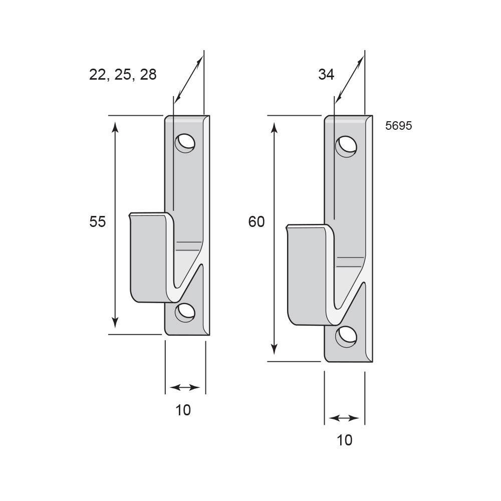 Hook 10mm Untreated 5143