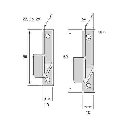 Hook 10mm Untreated 5143