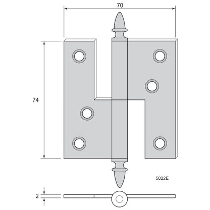 Hinge 5022 (H74xW70)