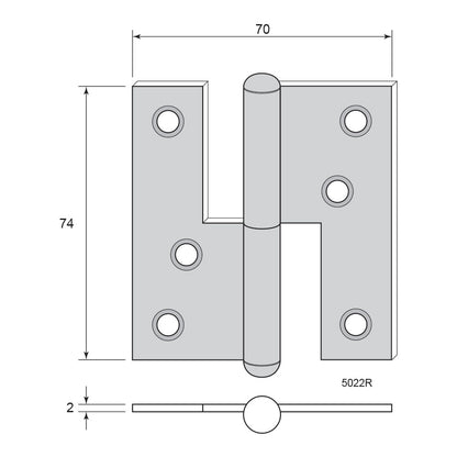 Hinge 5022 (H74xW70)