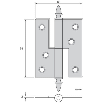 Hinge 5023 (H74xW60)