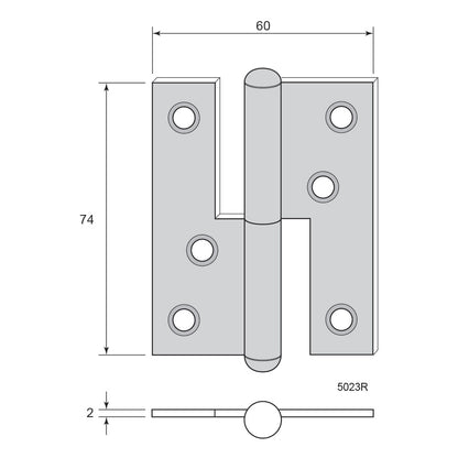 Hinge 5023 (H74xW60)