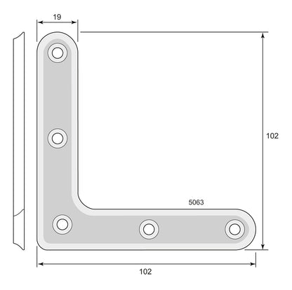Corrugated angle iron 5063