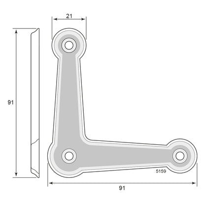 Corrugated angle iron 5159