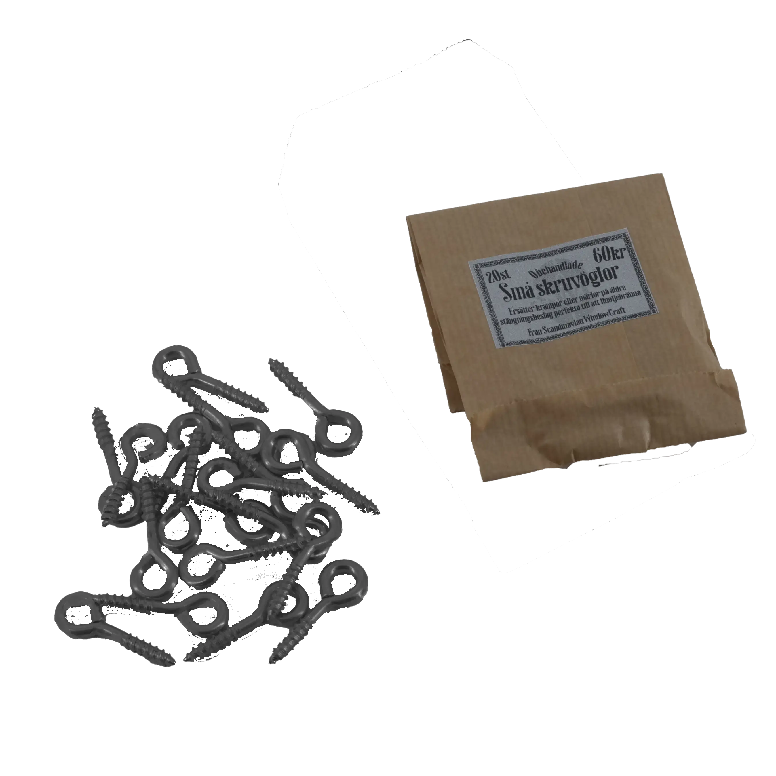 Frame Loop Screw Screw loops small 20 untreated – Scandinavian WindowCraft